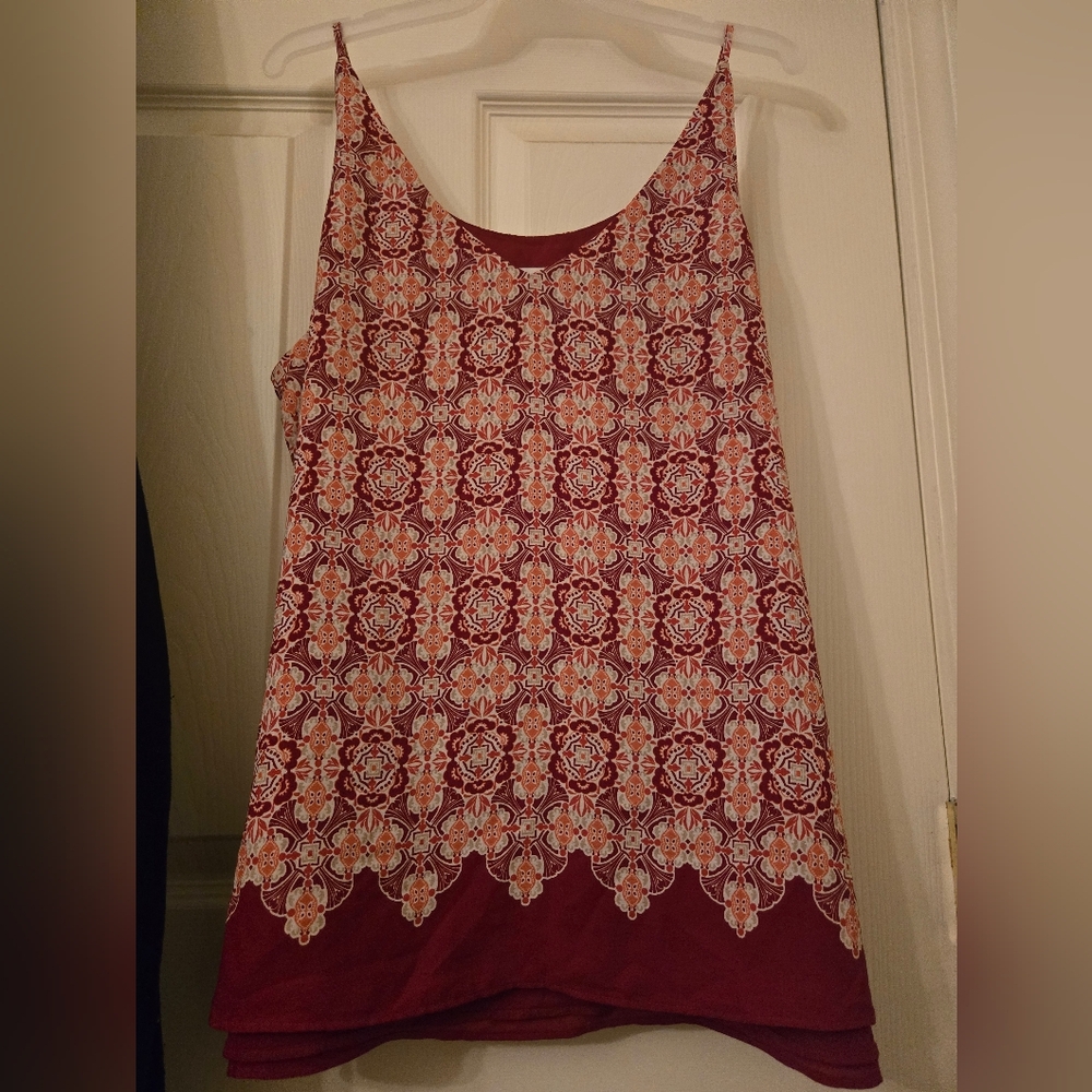 Reitmans Red and White Patterned Camisole